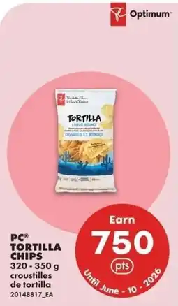 No Frills PC tortilla chips offer