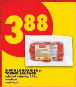 No Frills Siwin longanisa or tosino sausage offer