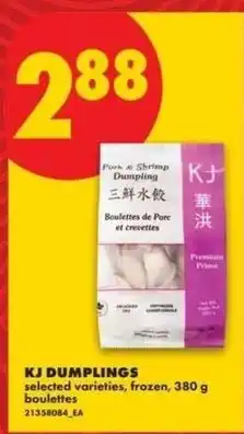No Frills KJ dumplings offer