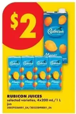 No Frills Rubicon juices offer
