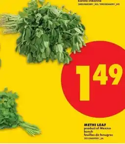 No Frills Methi leaf offer