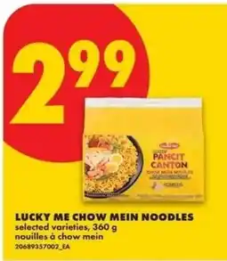 No Frills Lucky me chow mein noodles offer