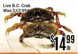 Nations Fresh Foods Live B.C. Crab offer