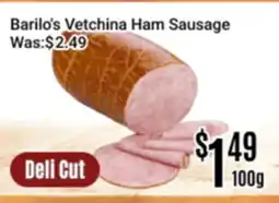 Nations Fresh Foods Barilo's Vetchina Ham Sausage offer