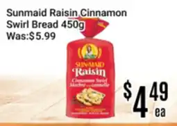 Nations Fresh Foods Sunmaid Raisin Cinnamon Swirl Bread offer