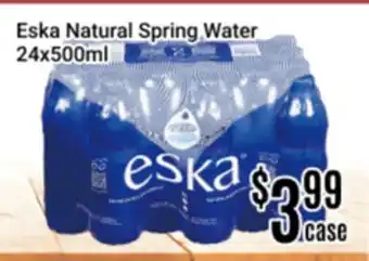 Nations Fresh Foods Eska Natural Spring Water offer