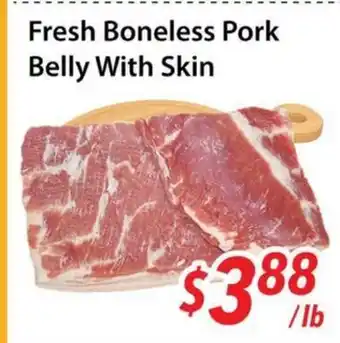 Bestco Food Mart Fresh Boneless Pork Belly With Skin offer
