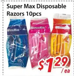 Bestco Food Mart Super Max Disposable Razors 10pcs offer