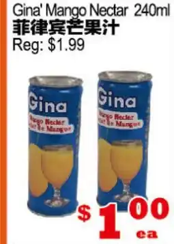 Yuan Ming Supermarket Gina Mango Nectar offer