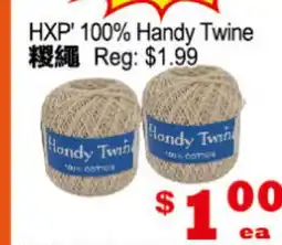 Yuan Ming Supermarket HXP' 100% Handy Twine offer