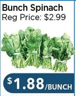 Blue Sky Supermarket Bunch Spinach offer
