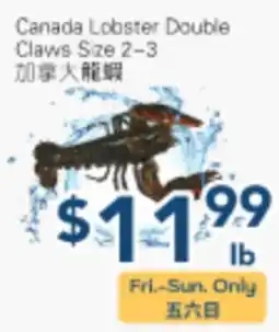 Oceans Fresh Food Market Canada Lobster Double Claws Size 2-3 offer