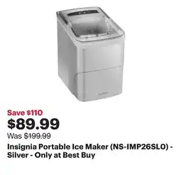 Best Buy Insignia Portable Ice Maker (NS-IMP26SL0) - Silver - Only at Best Buy offer