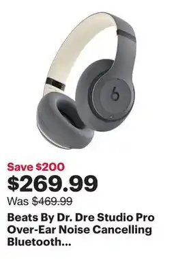 Best Buy Beats By Dr. Dre Studio Pro Over-Ear Noise Cancelling Bluetooth Headphones - Grey - Only at Best Buy offer