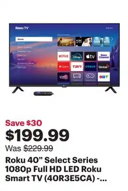 Best Buy Roku 40 Select Series 1080p Full HD LED Roku Smart TV (40R3E5CA) - 2026 - Only at Best Buy offer