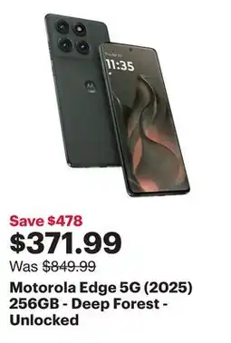 Best Buy Motorola Edge 5G (2025) 256GB - Deep Forest - Unlocked offer