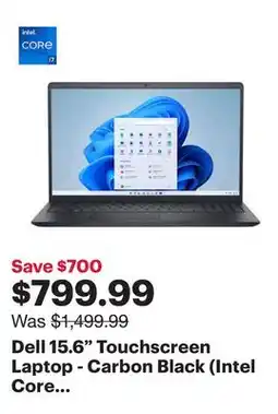 Best Buy Dell 15.6 Touchscreen Laptop - Carbon Black (Intel Core i7-1355U/16GB RAM/1TB SSD/Windows 11 Home) offer