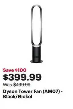Best Buy Dyson Tower Fan (AM07) - Black/Nickel offer