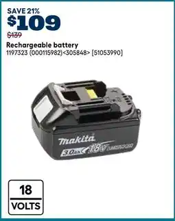 RONA Makita Rechargeable battery offer