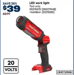 RONA CRAFTSMAN LED work light offer
