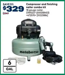 RONA Metabo HPT Compressor and finishing nailer combo kit offer