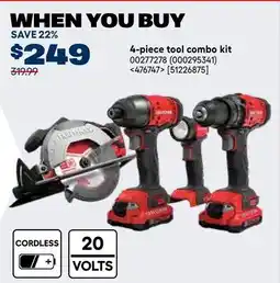RONA CRAFTSMAN 4-piece tool combo kit offer