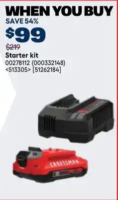 RONA CRAFTSMAN Starter kit offer