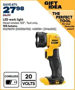 RONA DEWALT LED work light Head rotates 120°. Tool only. 165-lumens offer
