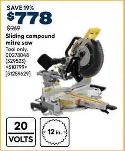 RONA DEWALT Sliding compound mitre saw offer