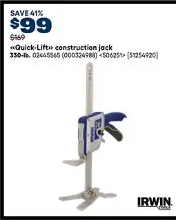 RONA IRWIN TOOLS Quick-Lift construction jack offer