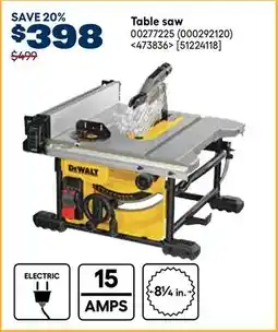 RONA DEWALT Table saw offer
