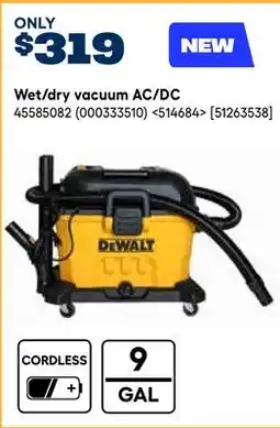 RONA DEWALT Wet/dry vacuum AC/DC offer