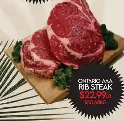 Fiesta Farms ONTARIO AAA RIB STEAK offer