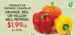 Fiesta Farms ORANGE, RED, OR YELLOW BELL PEPPERS offer
