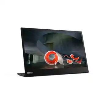 Best Buy Lenovo ThinkVision M14 14" Full HD WLED LCD Portable Monitor - 16:9 - Raven Black offer