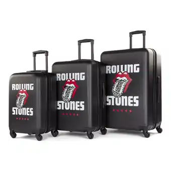 Best Buy The Rolling Stones - Moonlight Mile Collection - 3 Piece Luggage Set - Black offer