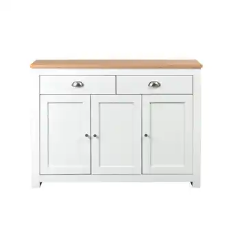 Best Buy Homy Casa Traditional Storage Cabinet with 2 Drawers and 3 Doors- White offer