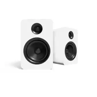 Best Buy Kanto YUP6W Passive Bookshelf Speakers with 1" Silk Dome Tweeter and 5.25" Kevlar Woofer | White | Pair offer