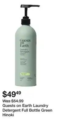 Well Guests on Earth Laundry Detergent Full Bottle Green Hinoki offer