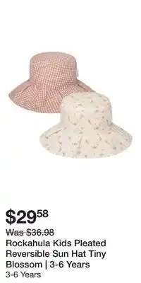 Well Rockahula Kids Pleated Reversible Sun Hat Tiny Blossom | 3-6 Years offer