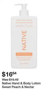 Well Native Hand & Body Lotion Sweet Peach & Nectar offer