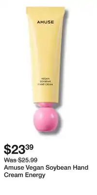 Well Amuse Vegan Soybean Hand Cream Energy offer