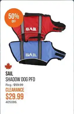 Sail Shadow Dog PFD offer