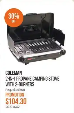 Sail 2-in-1 Propane Camping Stove with 2-Burners offer