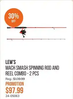 Sail Mach Smash Spinning Rod and Reel Combo - 2 pcs offer