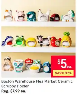 Kitchen Stuff Plus Boston Warehouse Flea Market Ceramic Scrubby Holder offer