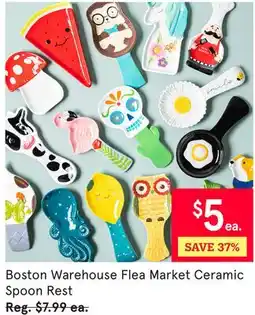 Kitchen Stuff Plus Boston Warehouse Flea Market Ceramic Spoon Rest offer