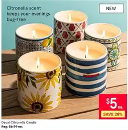 Kitchen Stuff Plus Decal Citronella Candle offer