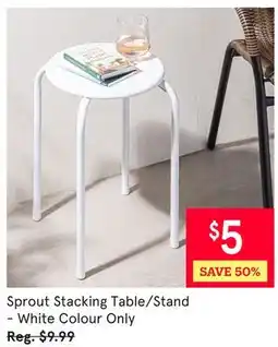 Kitchen Stuff Plus Sprout Stacking Table/Stand - White Colour Only offer