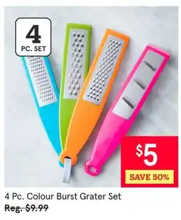Kitchen Stuff Plus 4 Pc. Colour Burst Grater Set offer